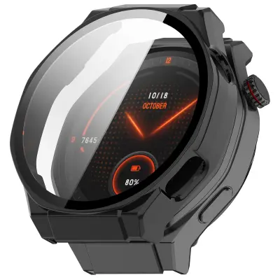 Zaštitna futrola za zaslon kompatibilna s Honor Watch 5 Ultra, integrirani zaštitni poklopac od PC kaljenog stakla Crna
