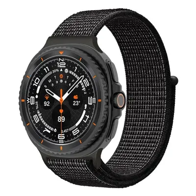 Najlonska traka na čičak kompatibilna sa Samsung Watch 8/8 Classic - Crna Crna