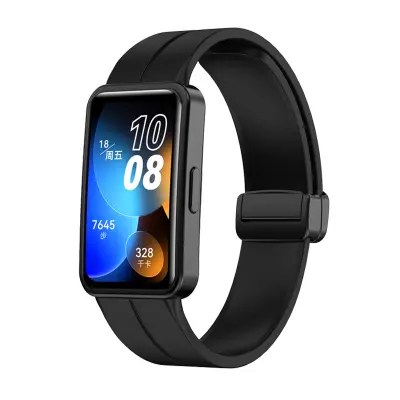 Silikonski remen za sat za Huawei Band 8 & 9 - Crni Crna