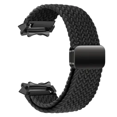Elastični pleteni magnetski remen kompatibilan s Amazfit T-Rex 2 - Najlonski remen za sat Crna