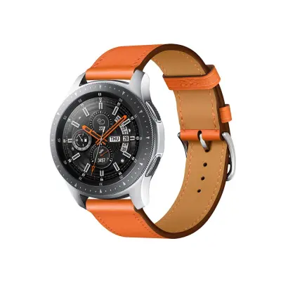 Zamjenska narukvica od PU kože kompatibilna s Huawei GT4/GT5/Pro i Samsung Watch4 - 20/22 mm Narančasta
