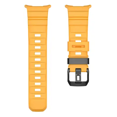 Vanjski silikonski remen za sat kompatibilan sa Samsung Galaxy Watch Ultra 47mm, crna kopča, sportski stil Žuta