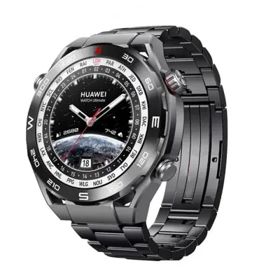 22mm konveksni remen od titana s tri karike - crni za Huawei GT4 3Pro/GT2 Crna