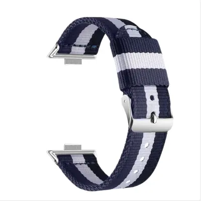 Stilska najlonska narukvica za Huawei Fit 3/4/4 Pro Bijela + Plava