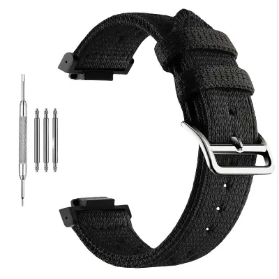 Pletena najlonska narukvica za sat kompatibilna s Casio G-SHOCK GA100/DW-5600 Crna