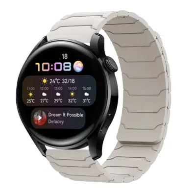 Silikonski magnetski remen za sat kompatibilan sa Samsung Watch 5/6/7, Huawei GT3/4/5 i Amazfit - 20/22 mm Bijela