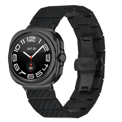 Kompatibilno sa Samsung Galaxy Watch 8 narukvica od ugljičnih vlakana - lagana i vodootporna Crna