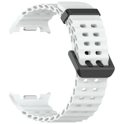 Ocean Band kompatibilan sa Samsung Watch 8 & Watch 8 Classic - Silikonski remen Bijela