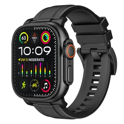 Remen za Apple Watch s EU patentom za Series 1-9, SE i Ultra Crna