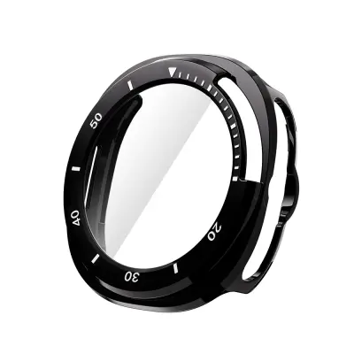 Samsung Watch8 Futrola - Integrirana zaštitna futrola s vagom Crna, Bijela