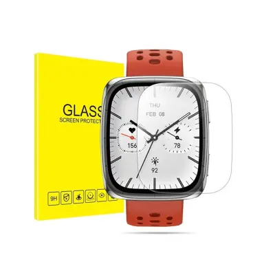 Visoki aluminijski dvostruko jaki HD zaštitnik zaslona (paket od 2) kompatibilan s Huami Amazfit Active 2 Square Proziran