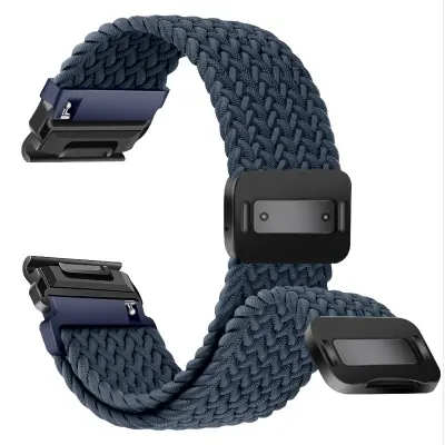 Brzi magnetski elastični najlonski pleteni remen kompatibilan sa serijom Garmin Fenix Plava