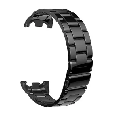 Crna narukvica od nehrđajućeg čelika kompatibilna sa Xiaomi Mi Band 10\/9\/8 NFC Crna