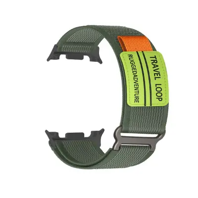 Zelena tkana najlonska omča narukvica kompatibilna sa Samsung Watch 8 Zelena
