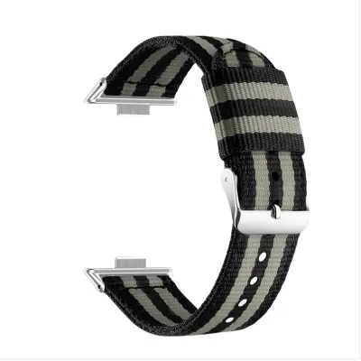 Stilska najlonska narukvica za Huawei Fit 3/4/4 Pro Crna+Siva