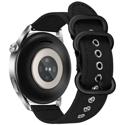 Premium 24mm platneni remen za Suunto 9 Crna