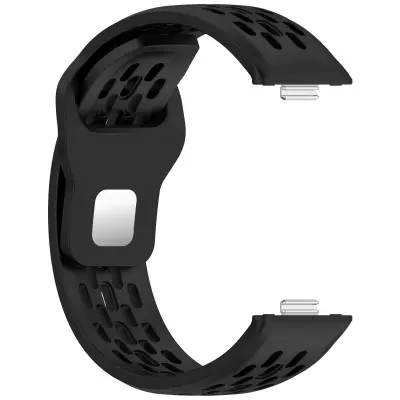 Mrežasti remen sa kopčom od silikona kompatibilan s Huawei Watch Fit 4, Fit 4 Pro, Fit 3 Crna