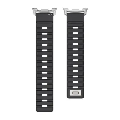 Silikonska magnetska narukvica za sat kompatibilna sa Samsung Galaxy Watch8, kopča od nehrđajućeg čelika 316, udobna i podesiva Crna