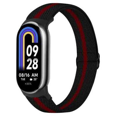 Elastična najlonska narukvica za sat za Xiaomi 8/9 (14 mm) crvena+crna