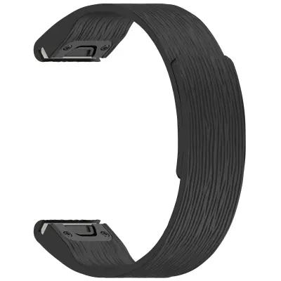 20/22/26mm Quick Release Magnetic Silicone Watch Band compatible with Garmin Multi-Models Crna