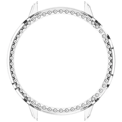 Prozirna zaštitna futrola s jednim redom rhinestone za Oneplus Watch3 43mm Proziran