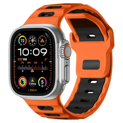 Stilski silikonski remen za Apple Watch Series 1-10 Narančasta