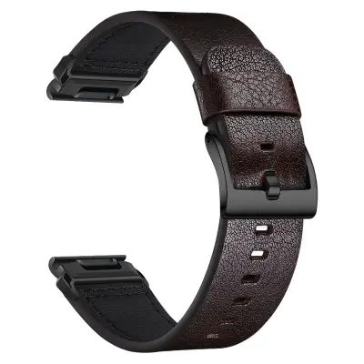 Vrhunska kožna narukvica za sat kompatibilna s Garmin Fenix 8/Fenix 7X/Fenix 3 - Stilski i udobna Smeđa