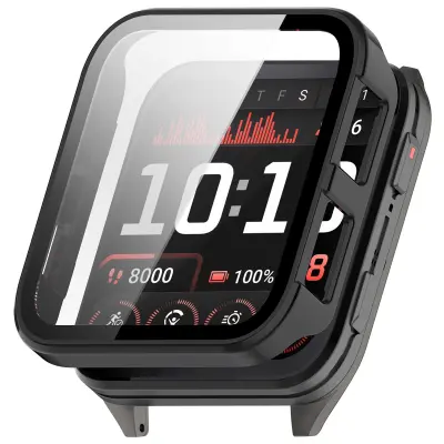 Futrola sa zaštitom zaslona kompatibilna s Garmin Venu X1 - PC tvrdi poklopac s kaljenim staklom Crna