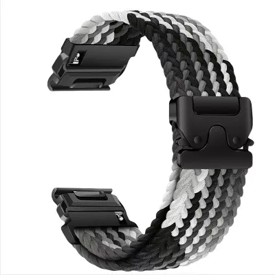 Elastična najlonska tkana narukvica za sat Kompatibilna s Garmin Fenix 8/7X Pro/955/965 s magnetskom kopčom za brzo otpuštanje Višebojna