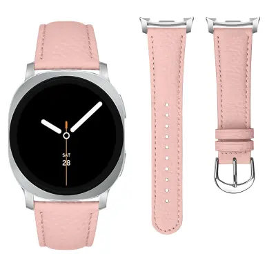 Kompatibilna narukvica od prave kože za Samsung Galaxy Watch8/Classic s teksturiranim uzorkom ličija smeđe boje, vrhunska narukvica od kože prve klase