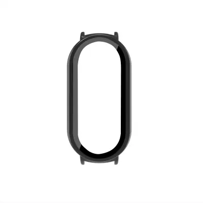 Crna zaštitna futrola kompatibilna sa Xiaomi Mi Band 10/10 NFC s zaštitom zaslona od kaljenog stakla Crna