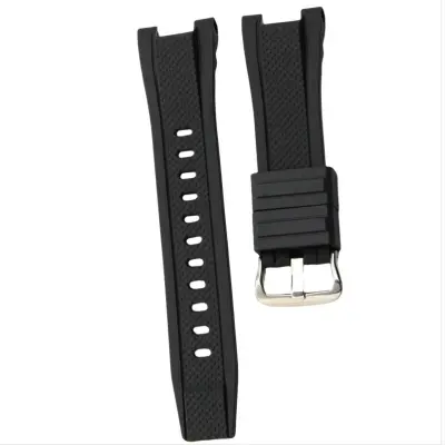 Crni silikonski remen za sat kompatibilan s Casio GST-W300/400G/B100 serijom Crna
