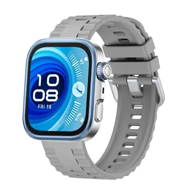 Silikonska narukvica kompatibilna s Huawei Fit 4 Pro - Sportska zamjenska narukvica Siva