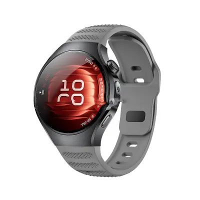 Silikonski zamjenski remen kompatibilan s Huawei WATCH 5, točkasti uzorak - sportski remen Siva