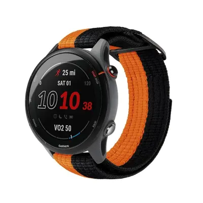 Originalni sportski najlonski remen za sat kompatibilan s Garmin Fenix 8/7X/Forerunner 255 Crna Narančasta