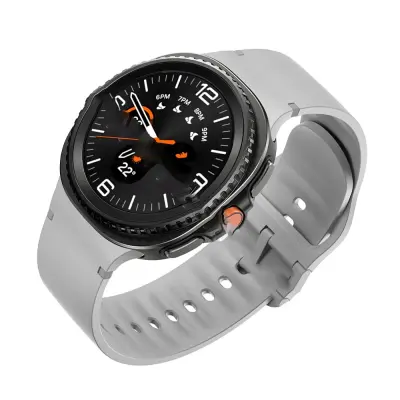 Silikonska narukvica za sat sa šavovima, kompatibilna sa Samsung Galaxy Watch 8 - Službeno podudaranje boja Siva