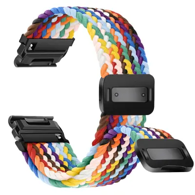 Brzi magnetski elastični najlonski pleteni remen kompatibilan sa serijom Garmin Fenix Višebojno2