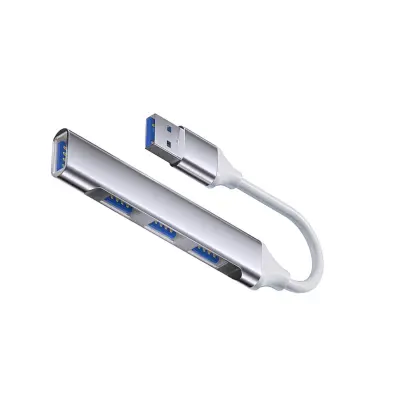 Type-C 4-portni pametni proširivač: USB 2.0 Hub za miš, U disk, tvrdi disk, pisač Siva