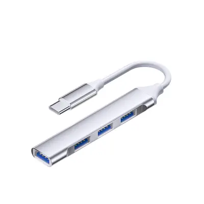 Type-C 4-Port Smart Hub: USB 2.0 x 3 + USB 3.0 za proširenu povezivost Srebrna