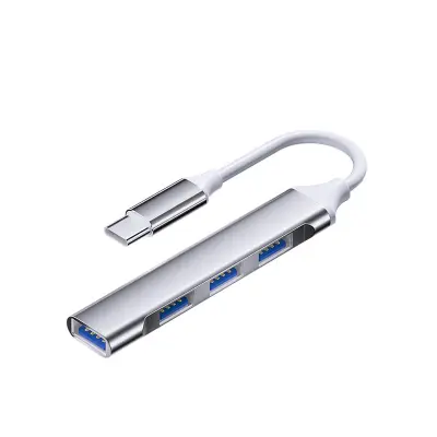 Type-C 4-Port Smart Hub - USB 2.0 ekspanzijski adapter Siva
