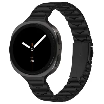 Remen za sat od nehrđajućeg čelika u Batman stilu kompatibilan sa Samsung Galaxy Watch 8/8 Classic - Crni Crna