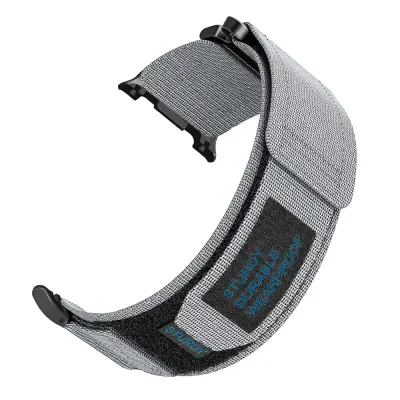 Siva najlonska tkana narukvica za sat kompatibilna sa Samsung Galaxy Watch 8 Siva