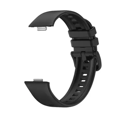 Silikonska narukvica za sat kompatibilna s Huawei Watch Fit 3/4 - Prozračna, jednobojna Crna