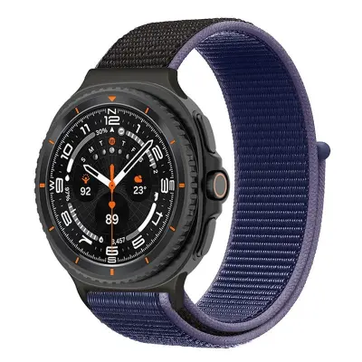 Najlonska traka s kukom i omčom kompatibilna sa Samsung Watch 8\/8 Classic - Podesivi sportski remen Crna