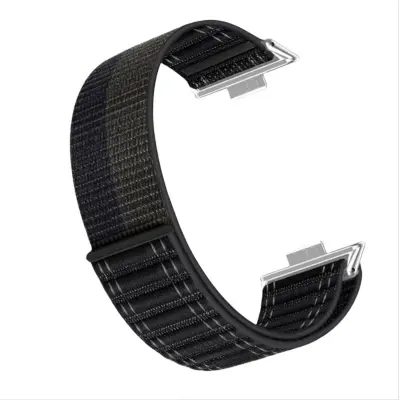 Stilska tkana najlonska petlja za Huawei Watch Fit 4/Fit 3 Crna