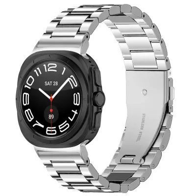 Srebrni remen za sat od nehrđajućeg čelika za Samsung Watch 7 Ultra Srebrna