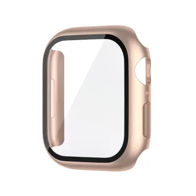 Futrola od ružičastog zlata od PC kaljenog stakla 42 mm Kompatibilna s Apple Watch Series 1/2/3 Ružičasto zlato