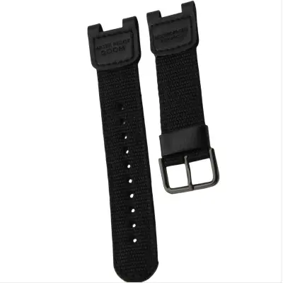 Najlonska sportska narukvica za sat kompatibilna s Casio SGW100/GW-3500B/3000B - vodootporna i udobna Crna