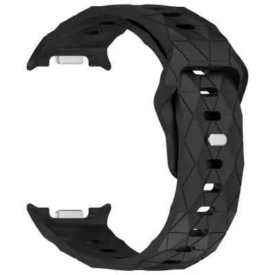 Silikonska narukvica s teksturom nogometne lopte kompatibilna sa Samsung Galaxy Watch8/Watch8 Classic Crna