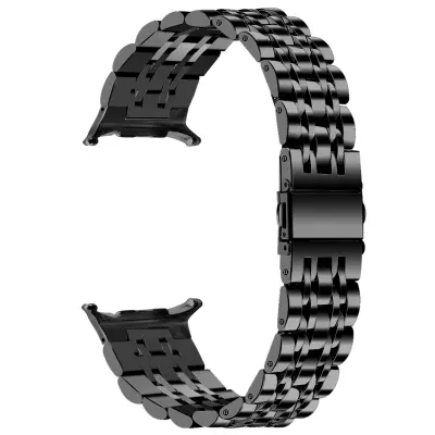 Kompatibilno s Samsung Galaxy Watch 8/Ultra 2 Narukvica za sat od nehrđajućeg čelika sa sedam perli Crna